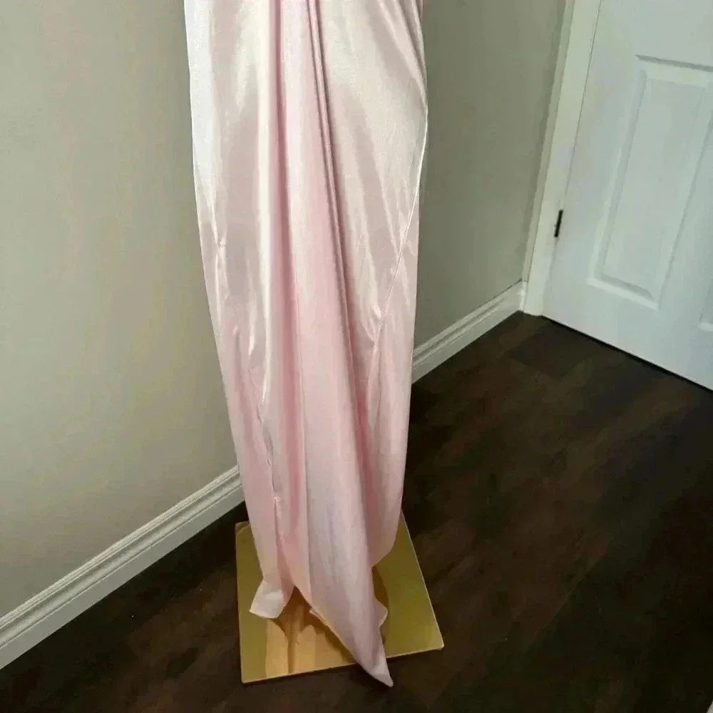 Vintage  old Hollywood glamour cottagecore fairy satin maxi slip/sleep dress M - Picture 5 of 7